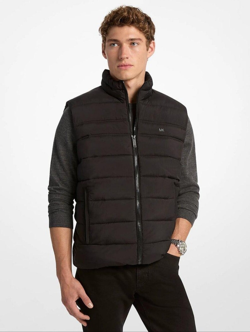 Michael Kors Men's Quilted Puffer Vest – NWT – Olive – Size M